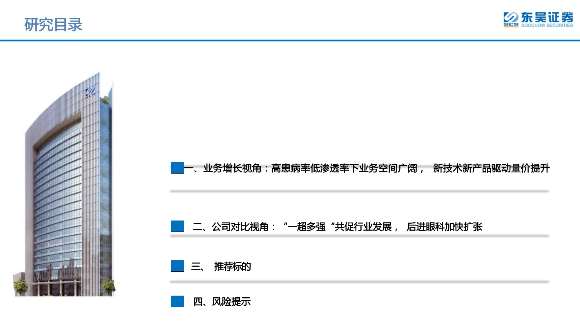 眼科醫(yī)療服務(wù)專題:需求釋放及技術(shù)創(chuàng)新促使眼科賽道長坡厚雪一超多強(qiáng)共享行業(yè)紅利